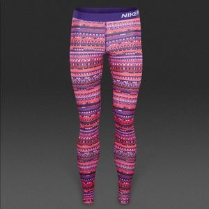 NIKE PRO WOMEN HYPERWARM 8 BIT DRI-FIT PRINTED TRAINING TIGHTS SZ XS#839354